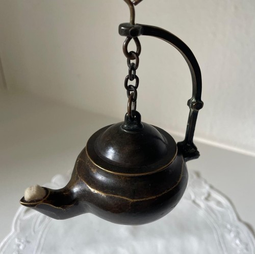 Antique oil lamp brass bronze - antique,