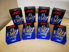 8 x JVC Compact VHS Camcorder Video Tape PAL Cassette HiFi VHS-C EC-45 EHG