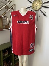 Vintage 2003 AND1 MixTape Jersey Mountain Dew Code Red #11 Skip 2 My Lou Alston