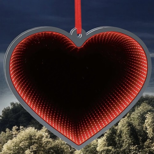 Hanging heart infinity mirror - infinity,