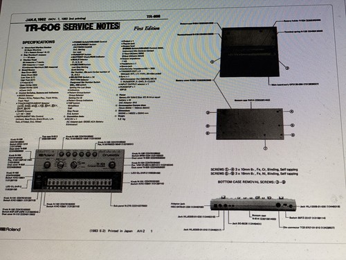 Roland 606 service - ,