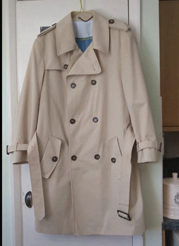 Men beige trench - trench, 40r