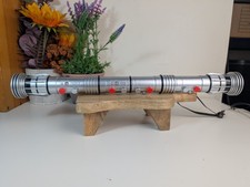 Star Wars Darth Maul Flick Out Red Double Ended Light Saber 2011 Hasbro Cosplay