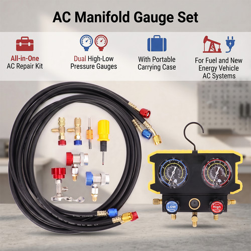 Refrigerant manifold gauge set - refrigerant,