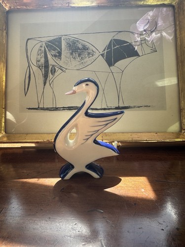Vintage royal dux blue white - royal,