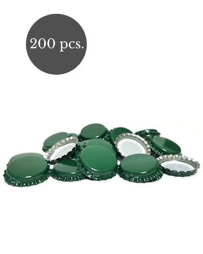 200 dark green crown caps - x,