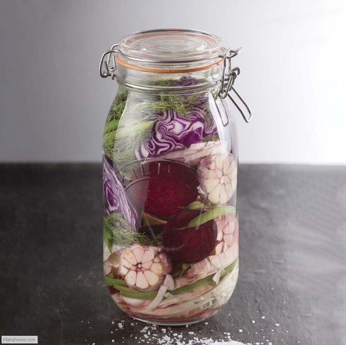Kilner round clip top glass - clip,