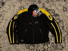 Belstaff Jacket Mens Size XL Black Yellow Body Motorcycle Biker Coat