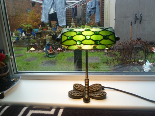 Vintage banker table lamp - banker's,