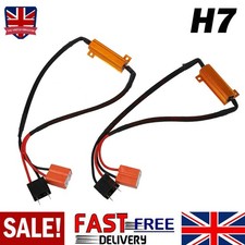 2x H7 50W Headlight Canbus LED Decoder HID Load Resistor Canceller
