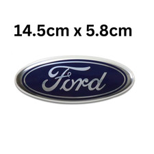 For Ford Focus Mondeo Transit Cmax Rear Badge Emblem BLUE 14.5cm x 5.8cm