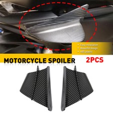 1PAUXITOrcycle Side Winglets Air Deflector Wing Kit Spoiler Gloss Carbon Fiber