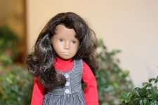 Rare, wide faced, early Sasha doll. Dark hair, in good condition. One-of-a-kind