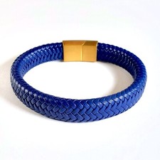 Mens Leather Bracelet Braided