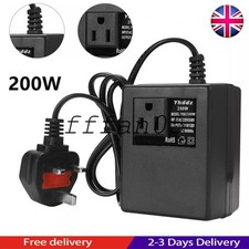 200W Power Voltage Converter Transformer Step-Down 220V/240V to 110V/120V UK NEW