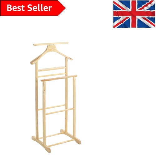 Natural wood valet stand - natural,