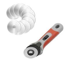 Rotary Cutter With 10 45mm Blade Sewing Quilters Fabric Leather Cutting Tool Set