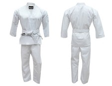 KARATE SUIT MARTIAL ARTS TAEKWONDO STUDENT UNIFORM WITH BELT VEE NECK DURABLE