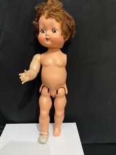 Vintage Roddy doll old for spares or repairs (arm may not match?) 15" high  A86