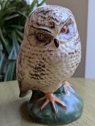 Studio pottery owl figurine