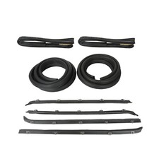 for Chevy GMC Truck Front Door Window Run Sweep Felts Weatherstrip Seals Kit Set