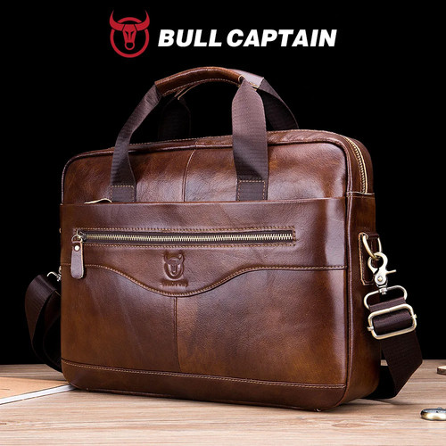 Men genuine leather briefcase - men,