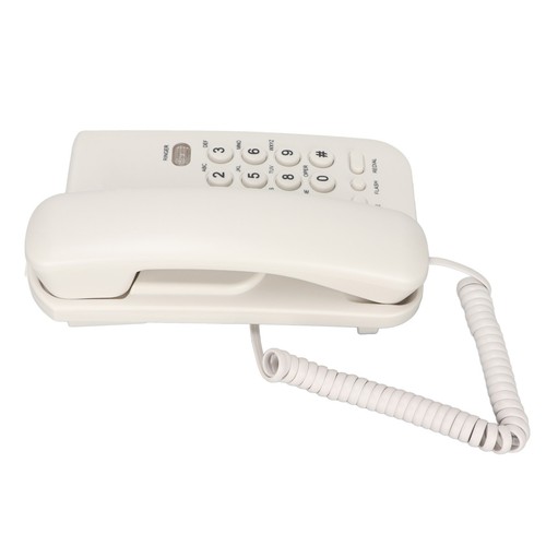 Corded phone white old - phone,