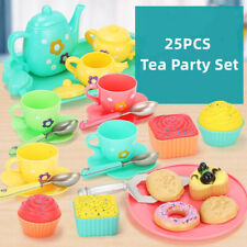 25PCS Kids Tea Set Party with Dessert Candy Muffin Toys Gift Indoor Outdoor Fun