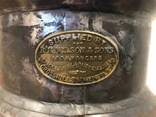 Original Antique Dales Milk Churn with Original Manufacturers Brass Plaque.