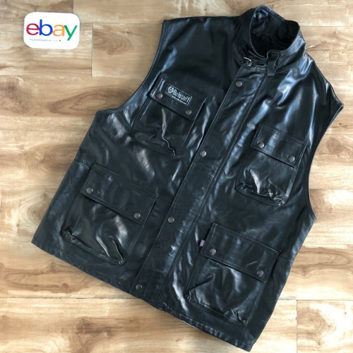 Belstaff panther leather vest - belstaff,
