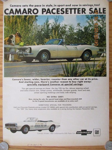 1967 camaro indianapolis indy - 1967,