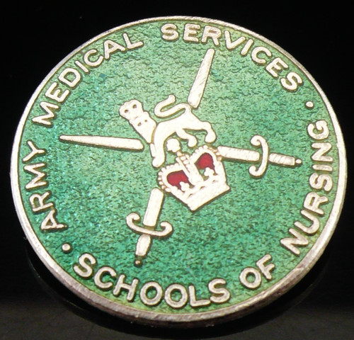 Vintage enamel nursing badge - enamel,
