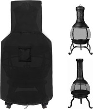 Chiminea Cover Waterproof Patio Chiminea Fire Pit Cover Heavy Dutty  (25" D X 50