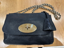 Mulberry Lily Glossy Goat Black Small Gold Hardware