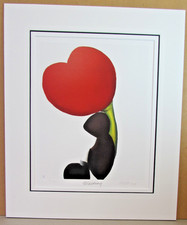 Mackenzie Thorpe Waiting Mounted Limited Edition Print Rare