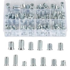 155 Pcs Threaded Inserts for Wood Insert, M6 M8 M10 Threaded Insert Nuts, Hex