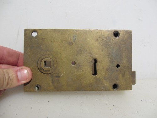 Georgian brass door rim lock - georgian,