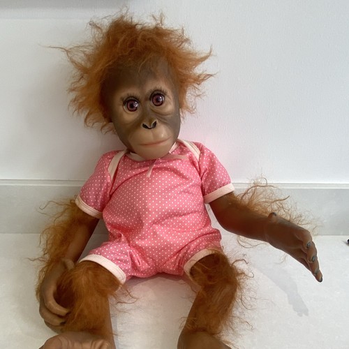 Annabelle hugs monkey - annabelle's,