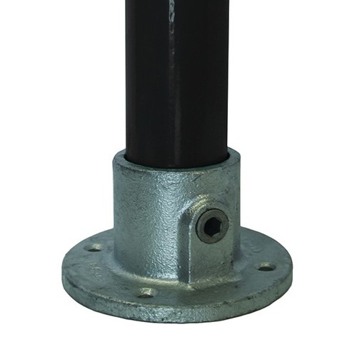 Wall flange key clamp - wall, handrail