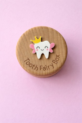 Tooth fairy box wooden kids - tooth,