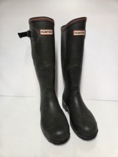 Hunter Balmoral Neoprene Adjustable Wellington Boots UK Size 7 Dark Olive