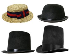 ADULT VICTORIAN HAT CHOOSE STYLE FANCY DRESS COSTUME ACCESSORY MENS WOMENS