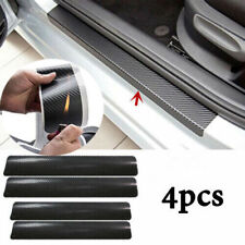 Car Black Carbon Fiber Scuff Plate Door Sill Cover Panel Step Protector Guard GL