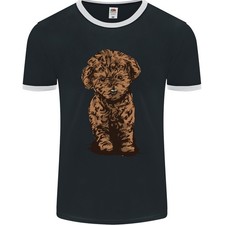 Dogs Cute Labradoodle Puppy Mens Ringer T-Shirt FotL