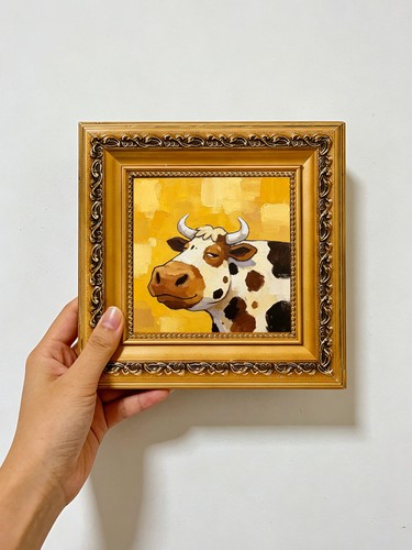 Brown white cow with - white,