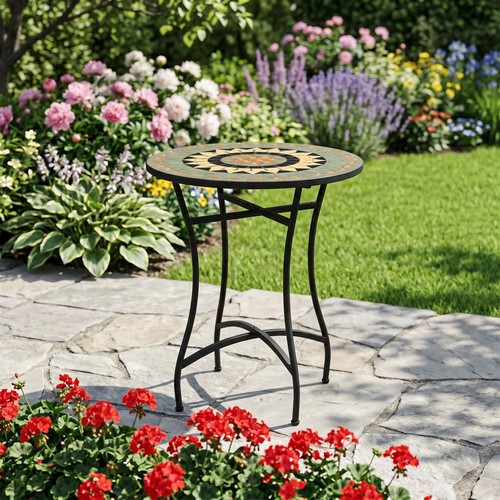Outdoor mosaic bistro iron - bistro,