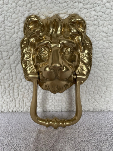 Brass lion head door - lion,