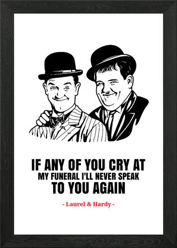 Laurel and hardy - framed, wall
