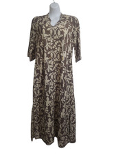 Anokhi Brown Floral V Neck