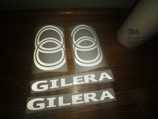 Gilera logos reflective white